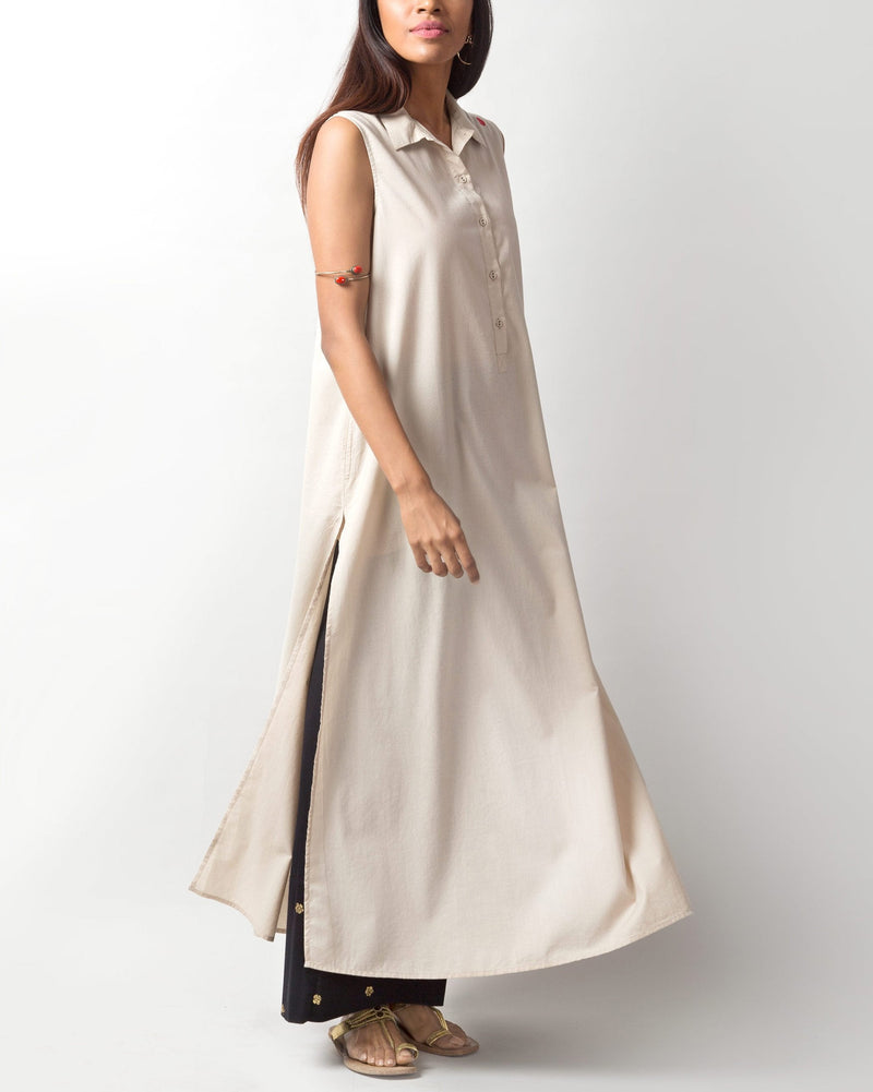 Parallel Kurta - Taupe