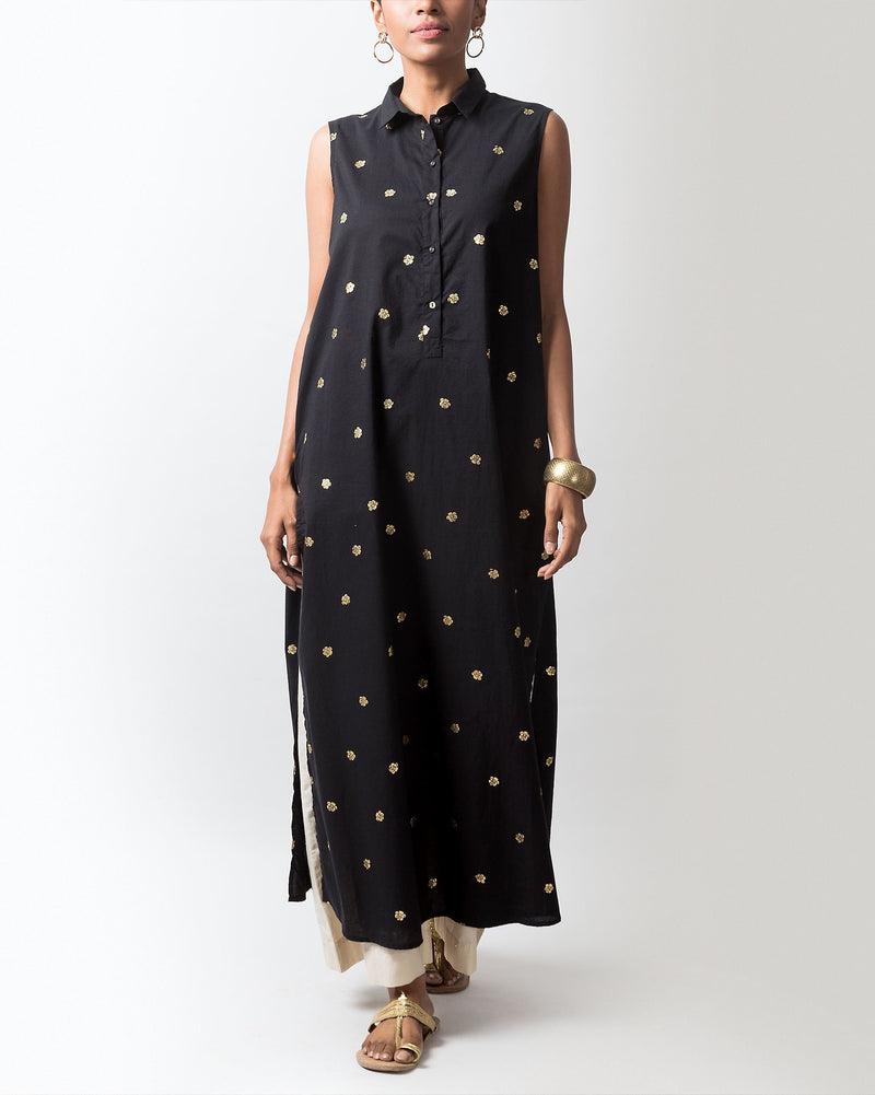Parallel Kurta - Black