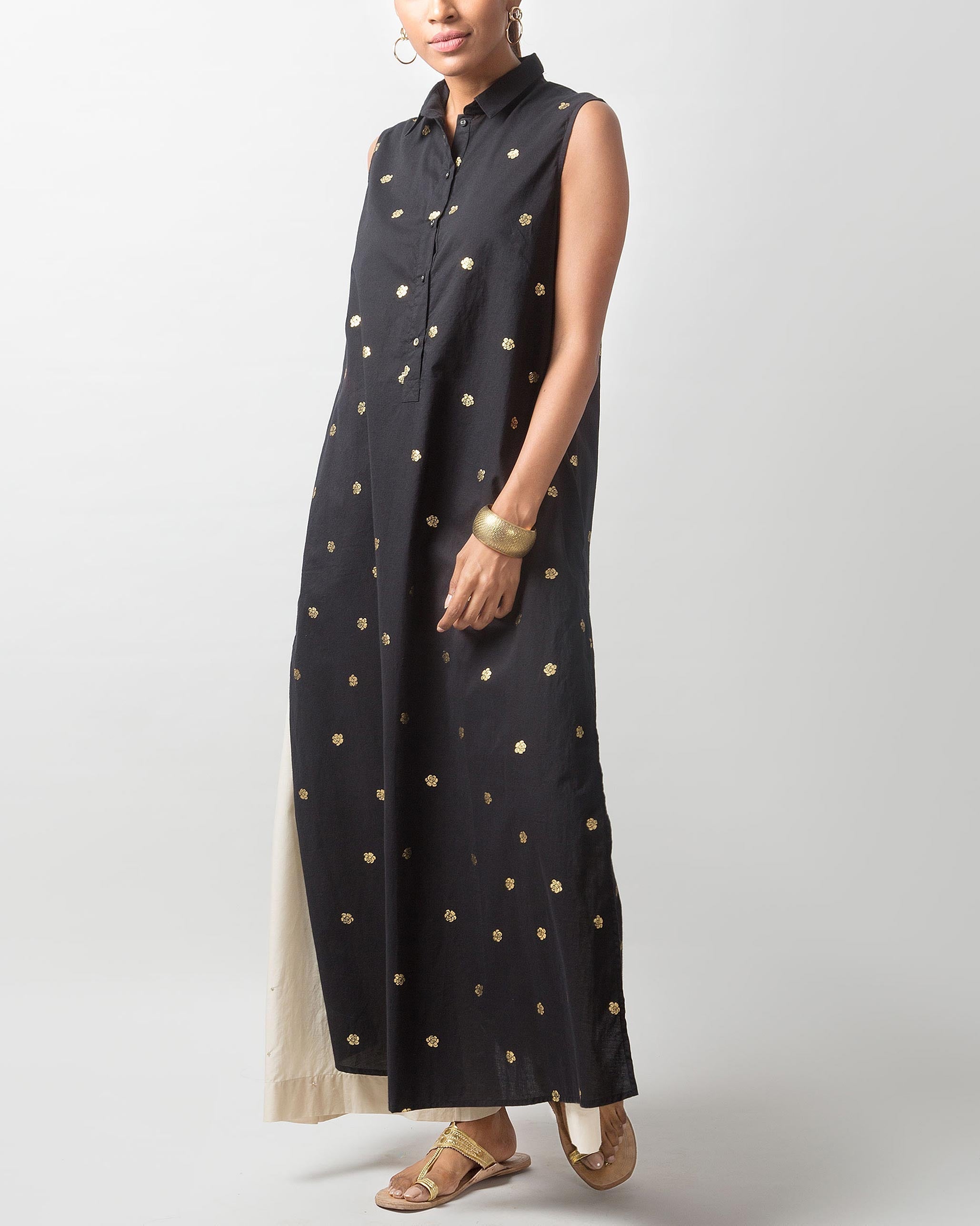 Parallel Kurta - Black