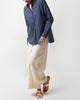 Mandarin Collar Top - Blue