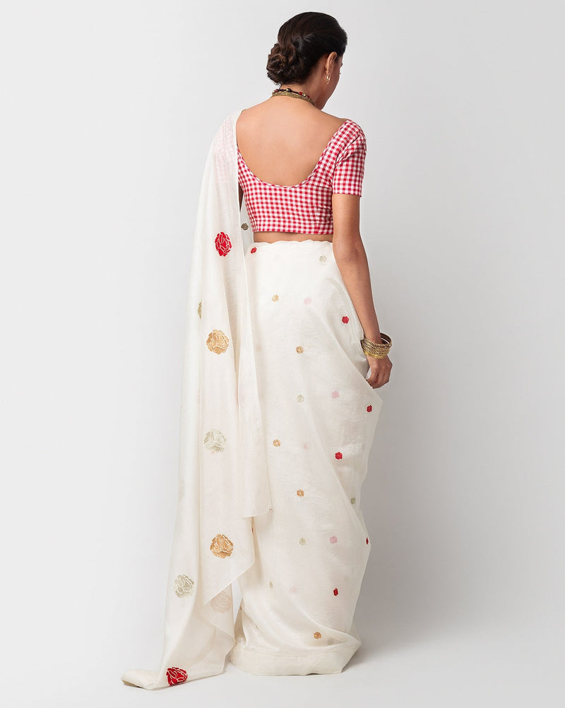 Peony Sari - Ivory