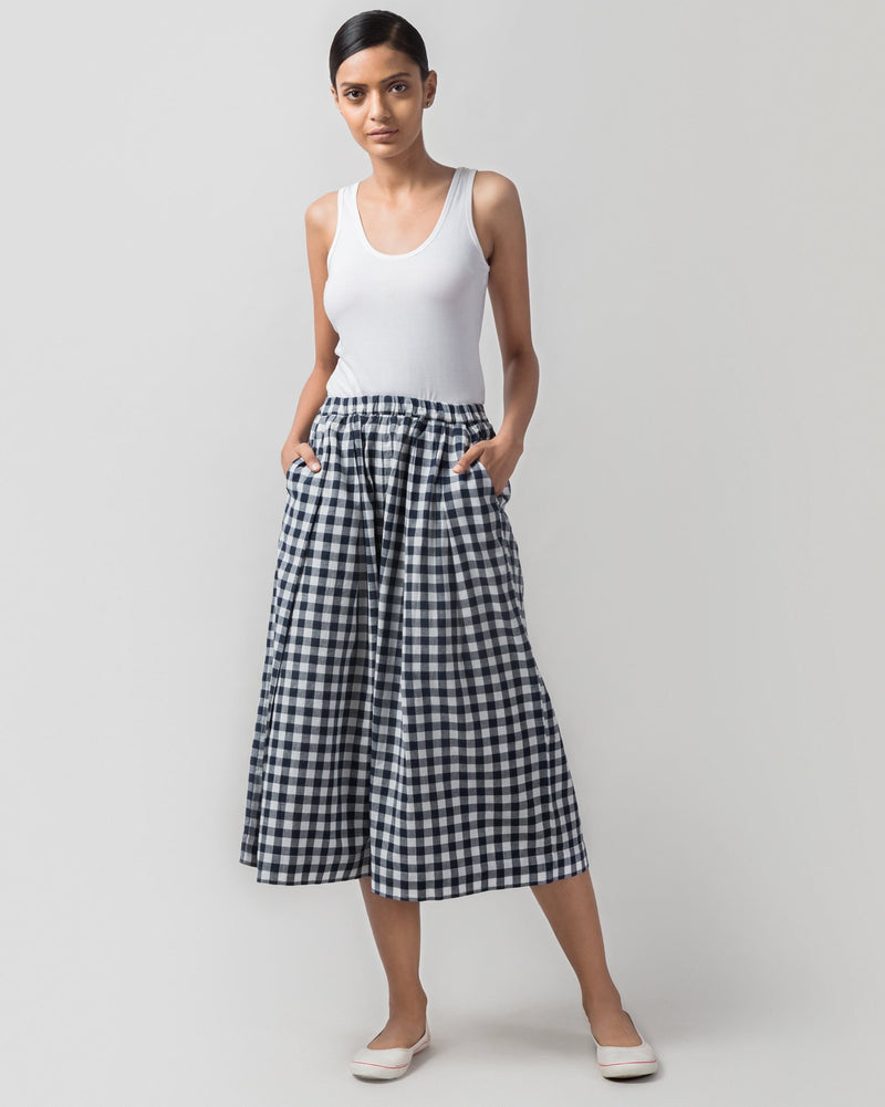 Front Pleat Pants - Check