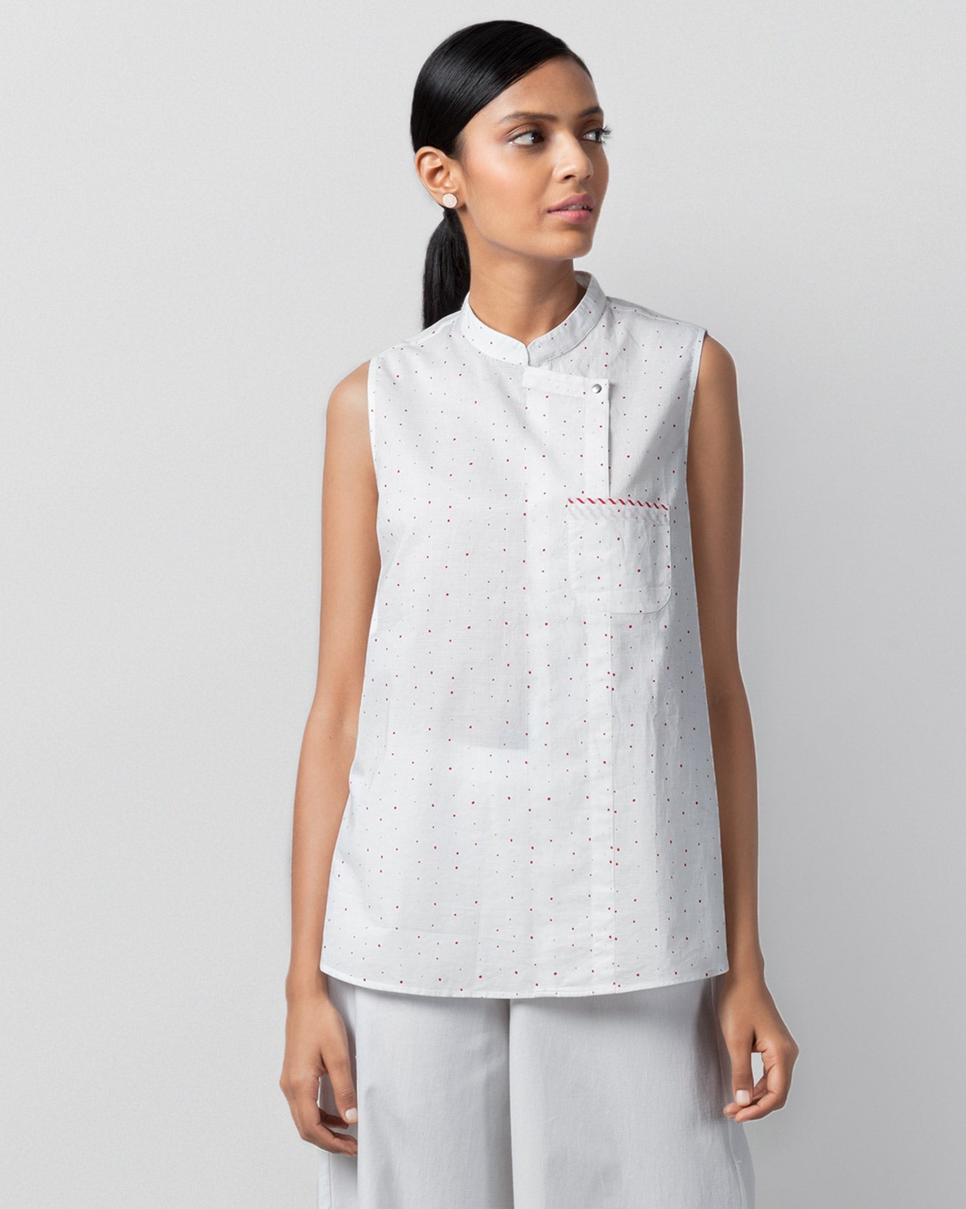 Dotty Casual Friday Top - Red
