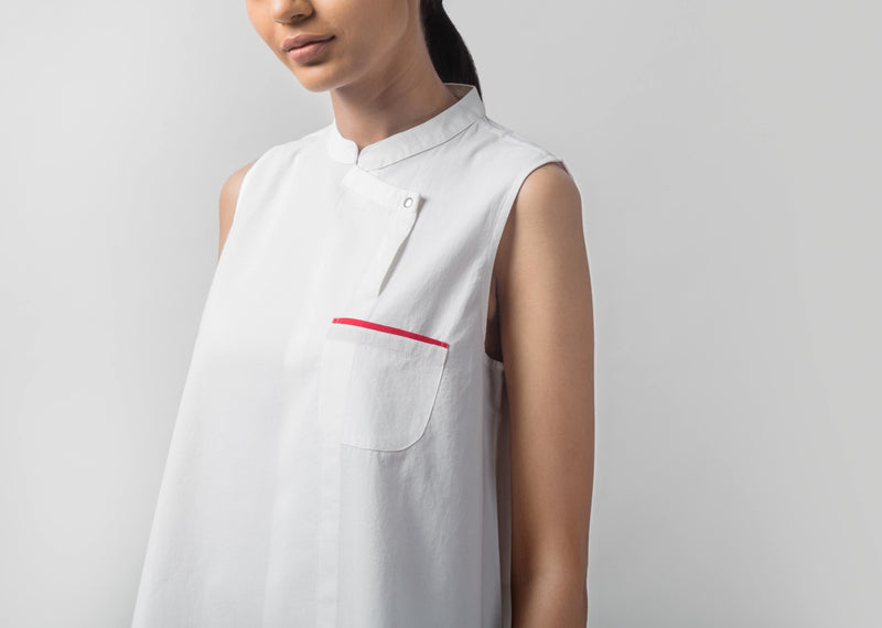 Dotty Casual Friday Top - White