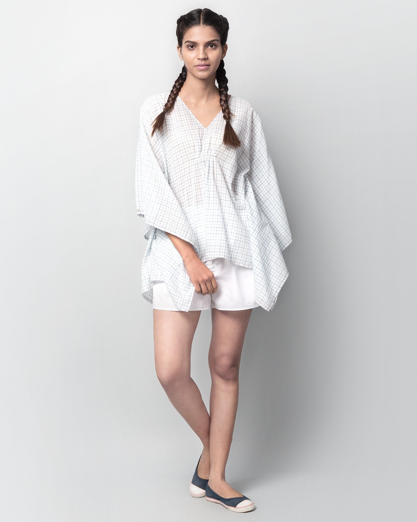 Kuma Check Kaftan