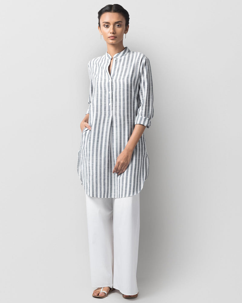 Classic Mid-length Stripe Kurta