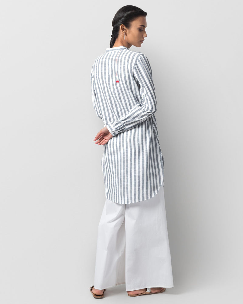 Classic Mid-length Stripe Kurta