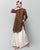 Classic Mid-length Kurta - Brown