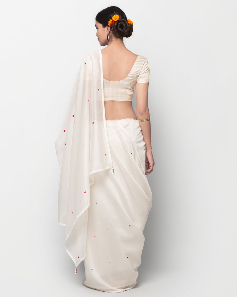 I Heart U Sari - Ivory