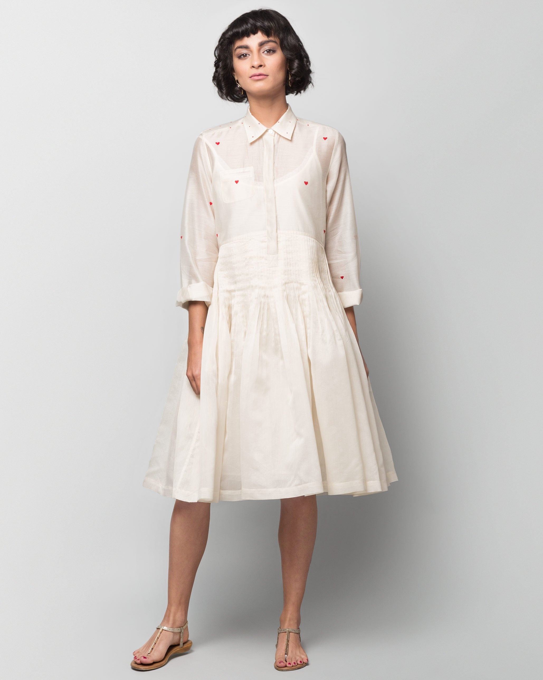 Luna Heart Dress - Ivory