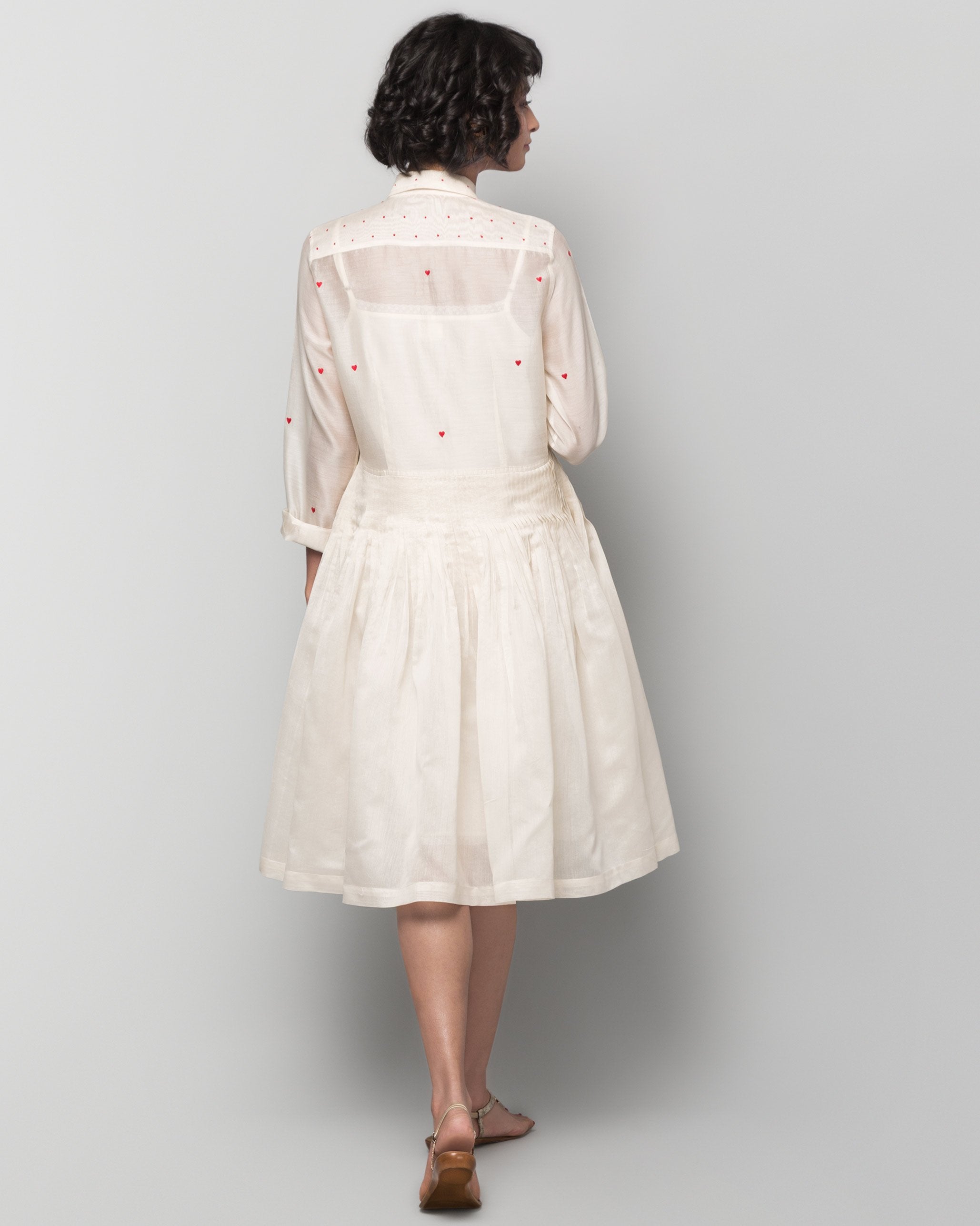 Luna Heart Dress - Ivory