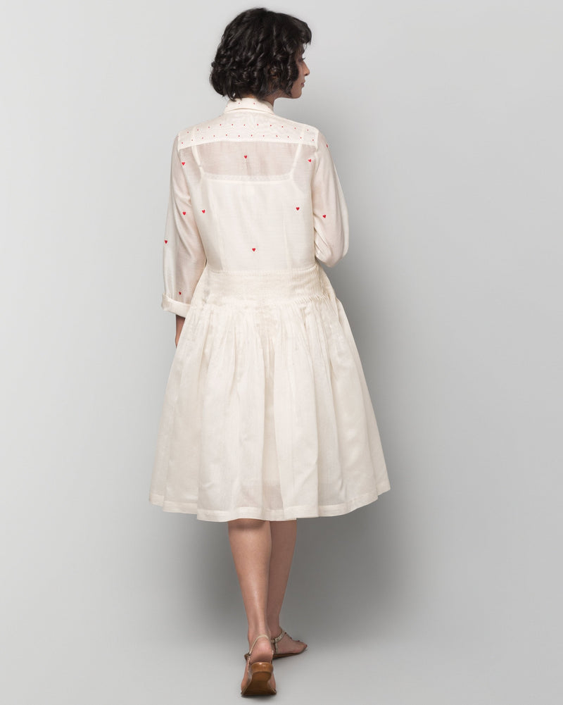 Luna Heart Dress - Ivory
