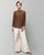 Mandarin Collar Heart Top - Brown
