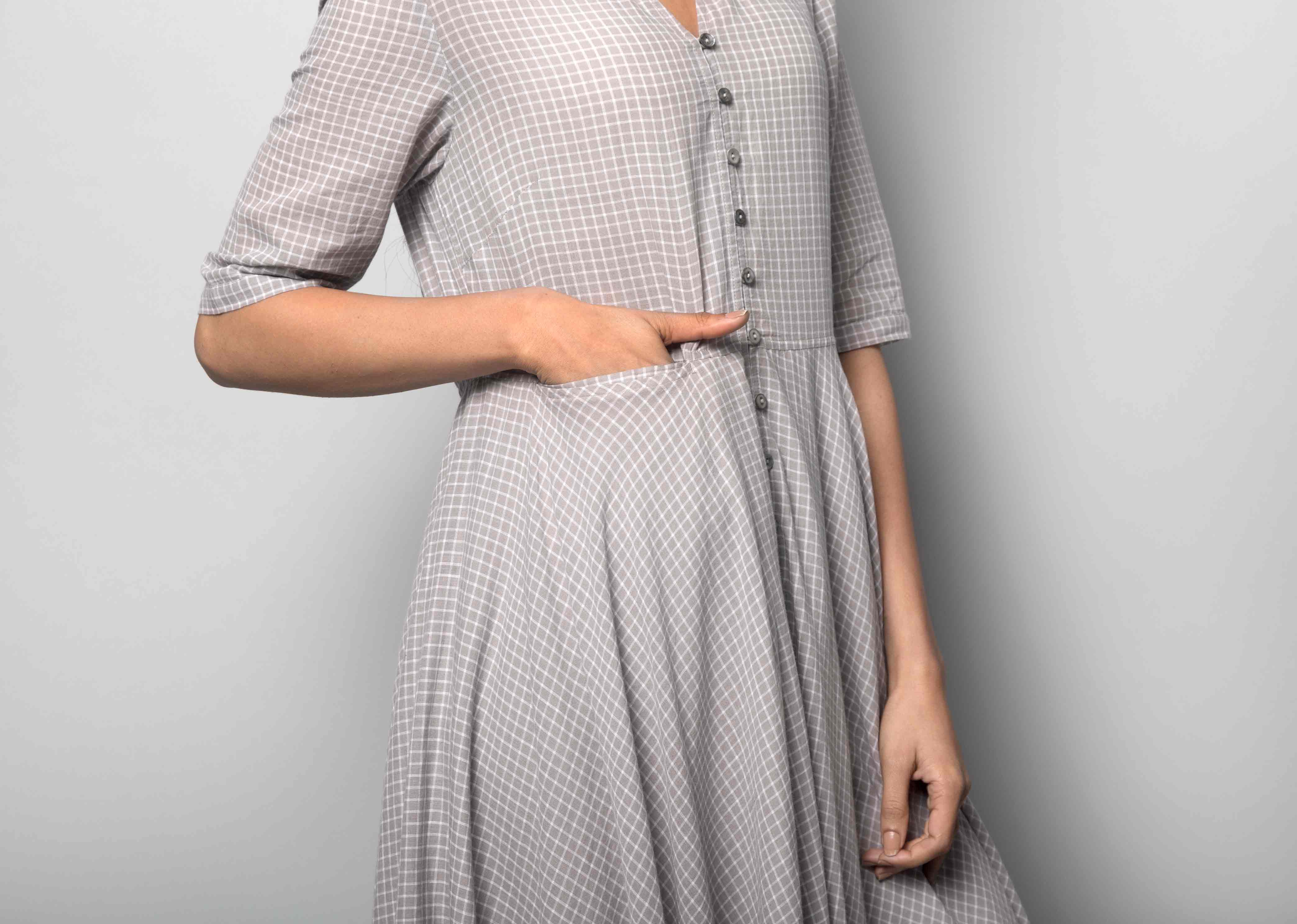 Akura Maxi Check Dress