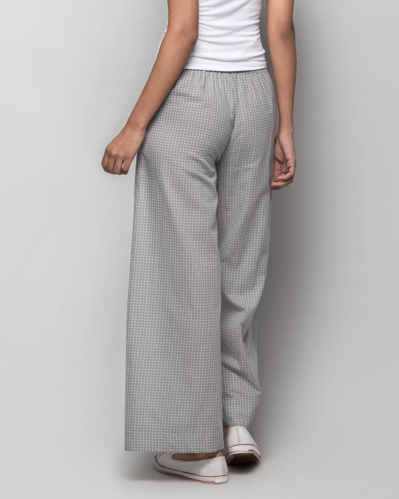 Basic Check PJs - Grey & White