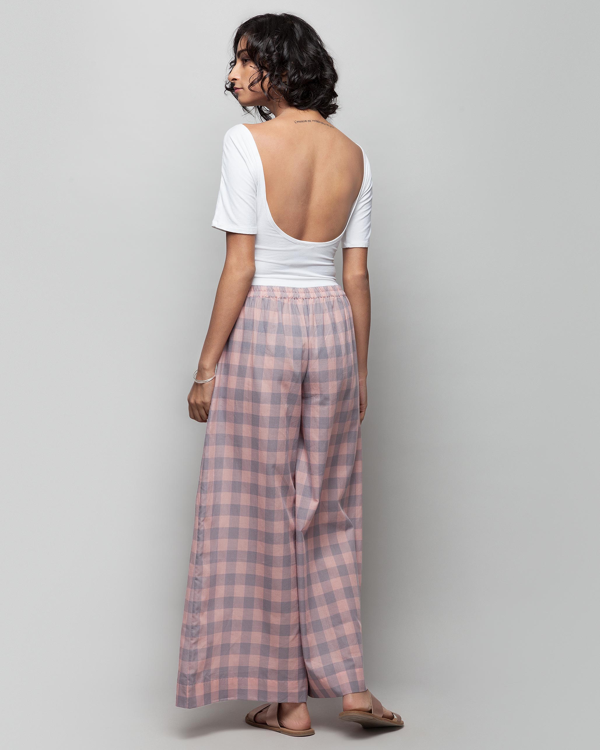 Basic Check PJs - Pink & Grey
