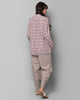 Mandarin Collar Check Top