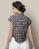 Kimono Top - Grey & White Polka