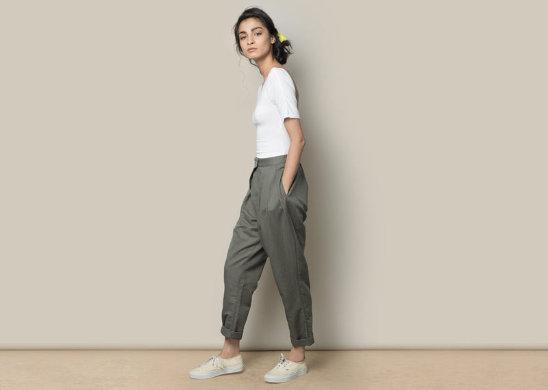 Overlap Trousers - Charcoal