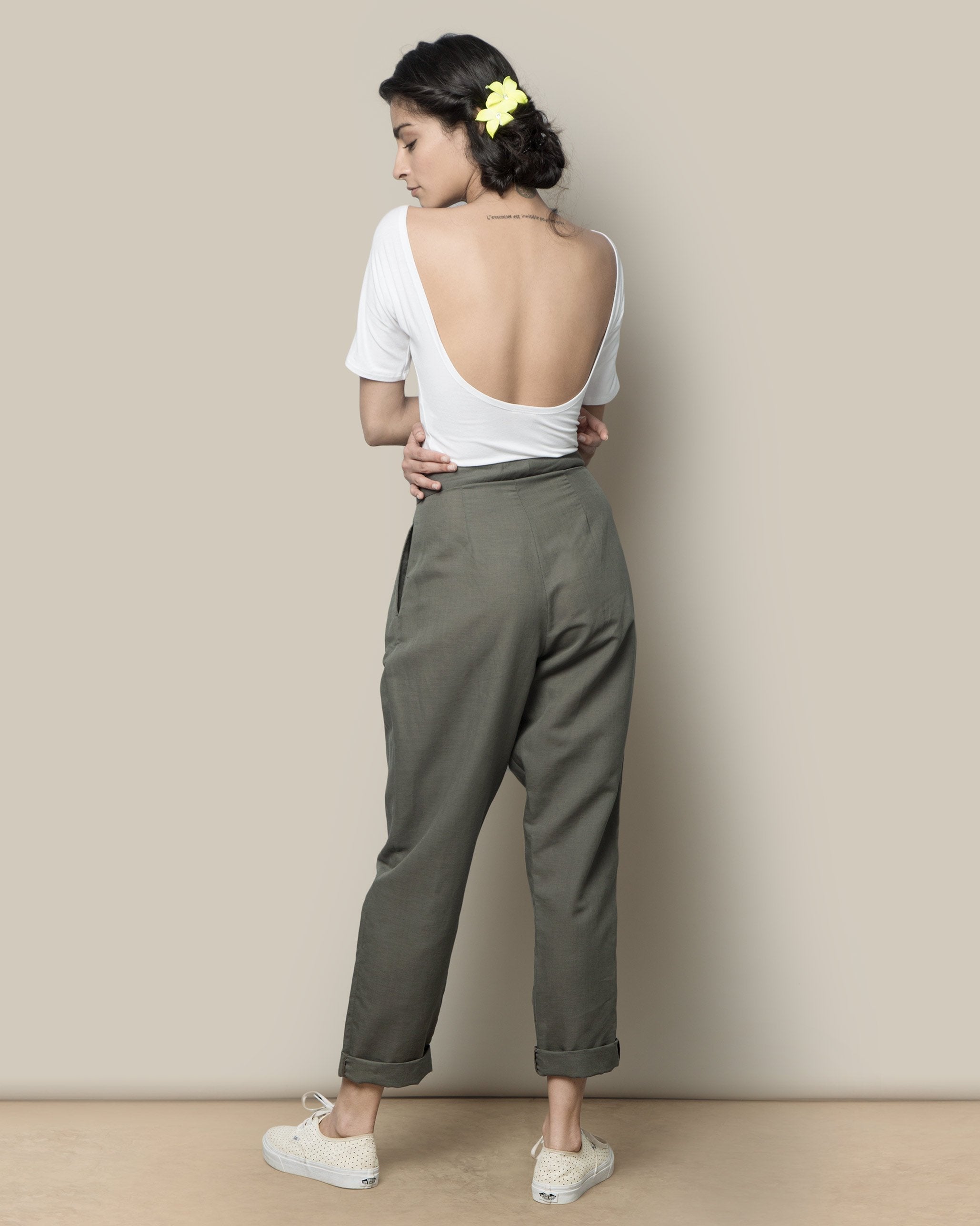 Overlap Trousers - Charcoal