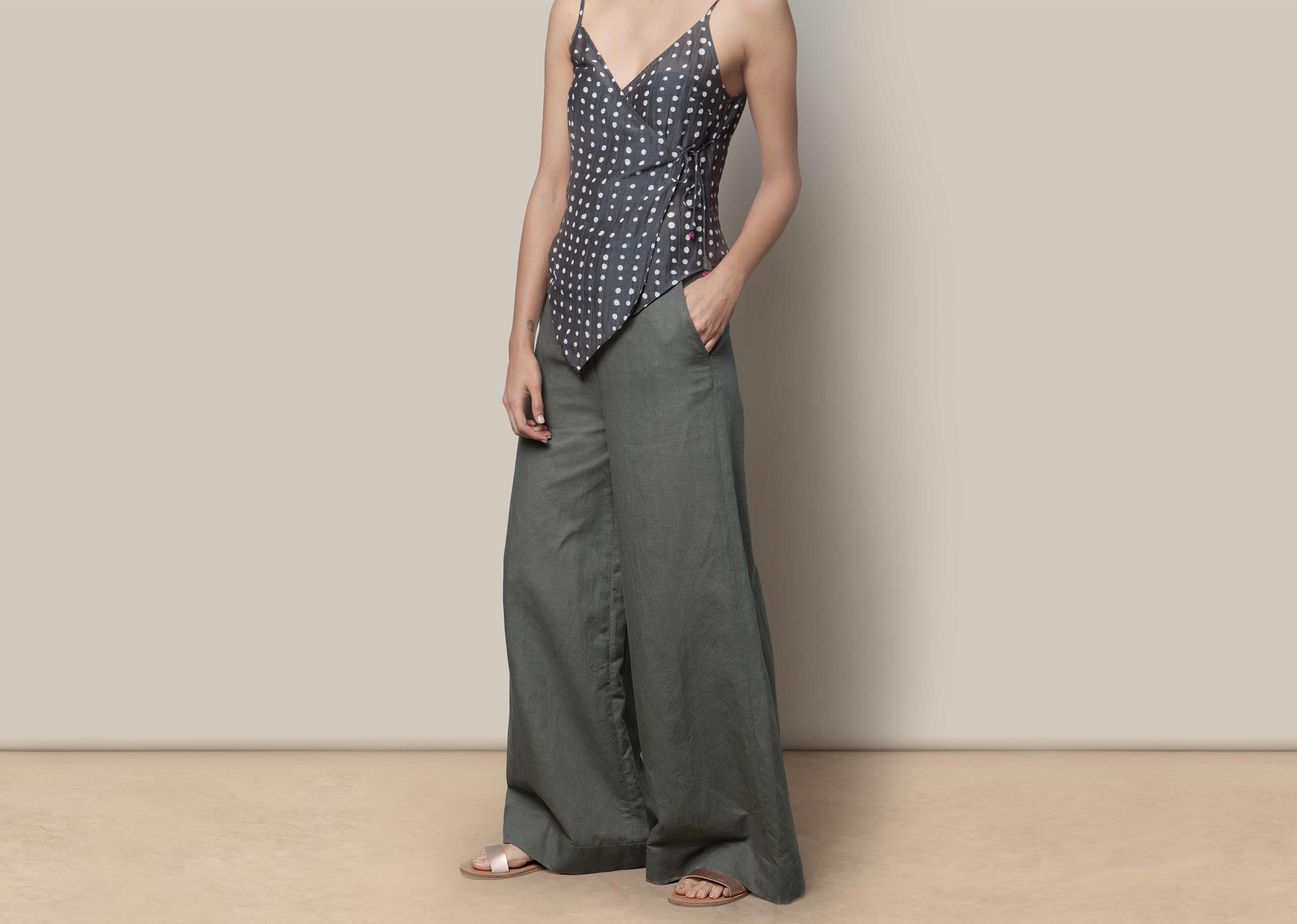Linen Trousers - Charcoal