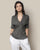 Gathered Jersey Top - Charcoal