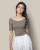 Ballerina Crop Top - Charcoal