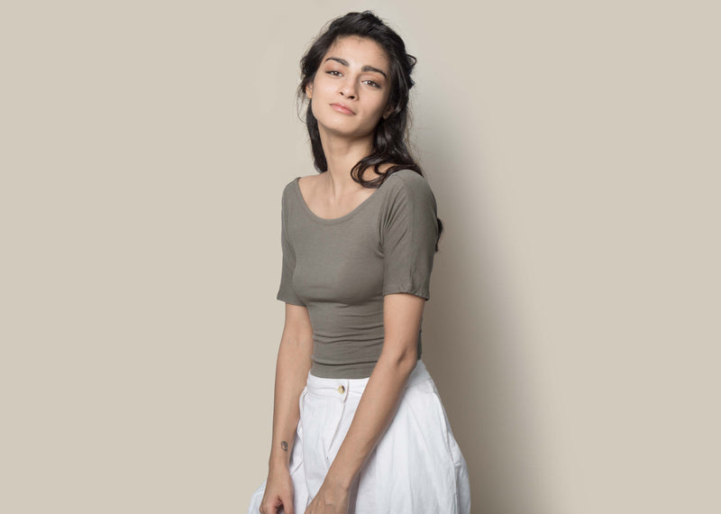 Ballerina Crop Top - Charcoal
