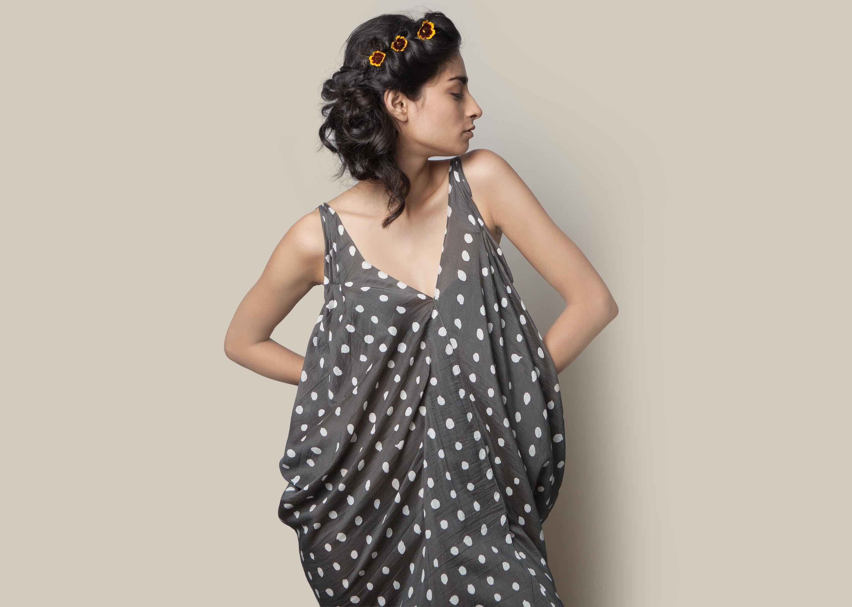 Polka Asymetrical Dress