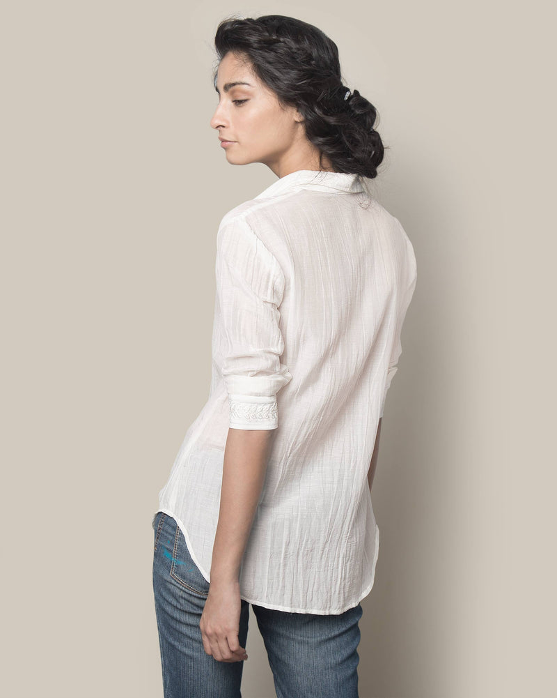 Cotton Silk Shirt - Ivory
