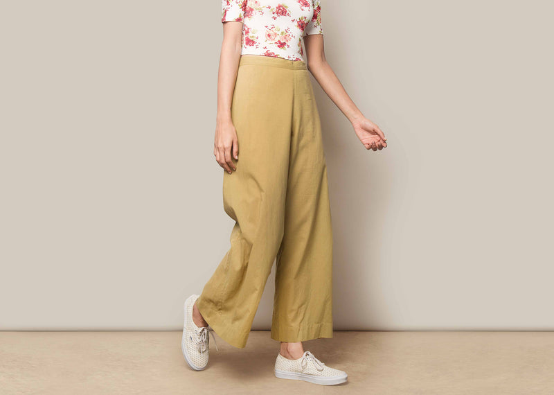 Cotton Trousers - Leaf Green