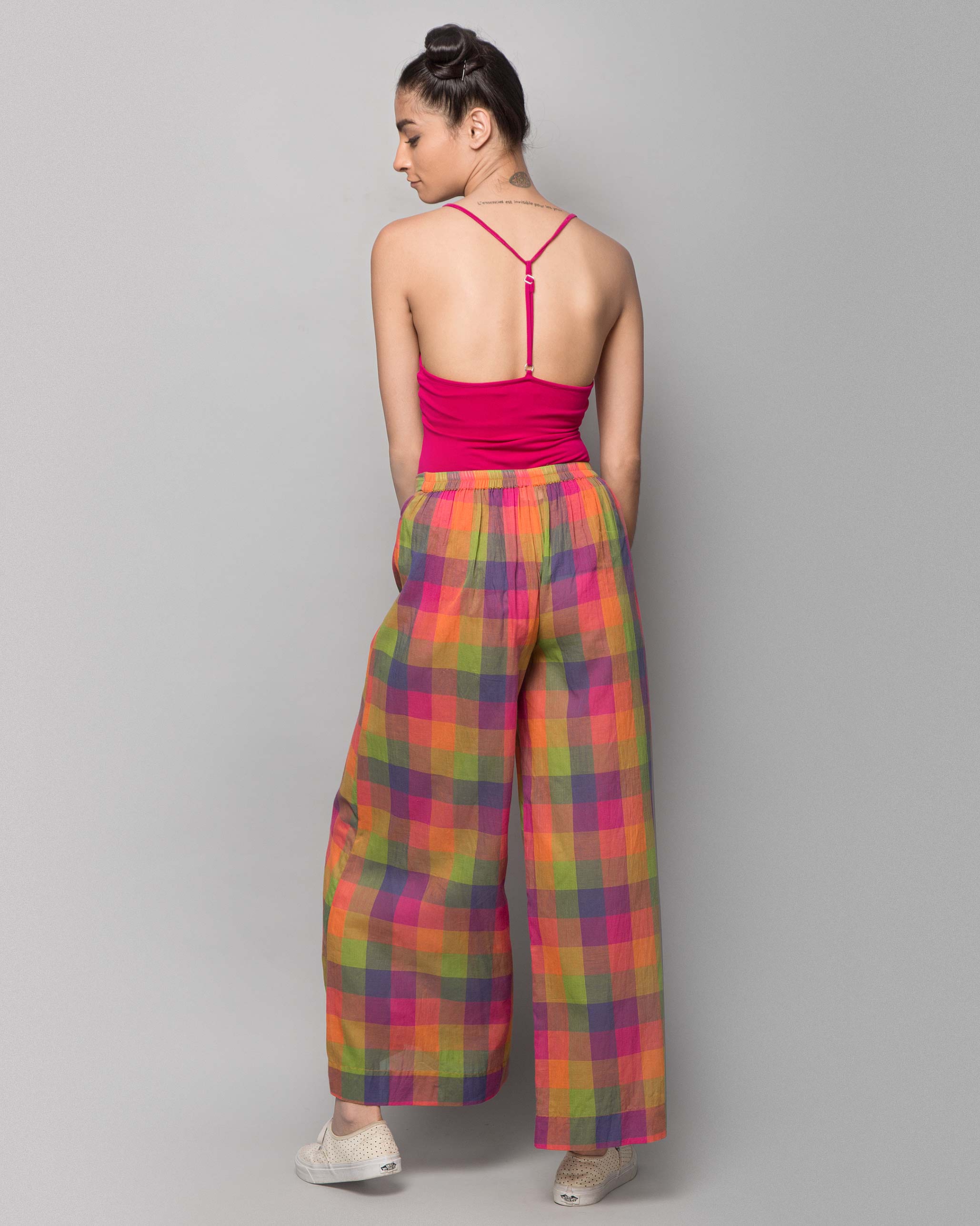 Cotton Trousers - Multi Check