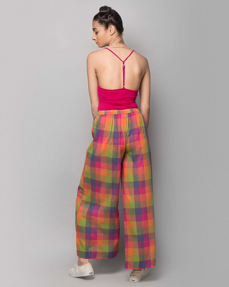 Cotton Trousers - Multi Check