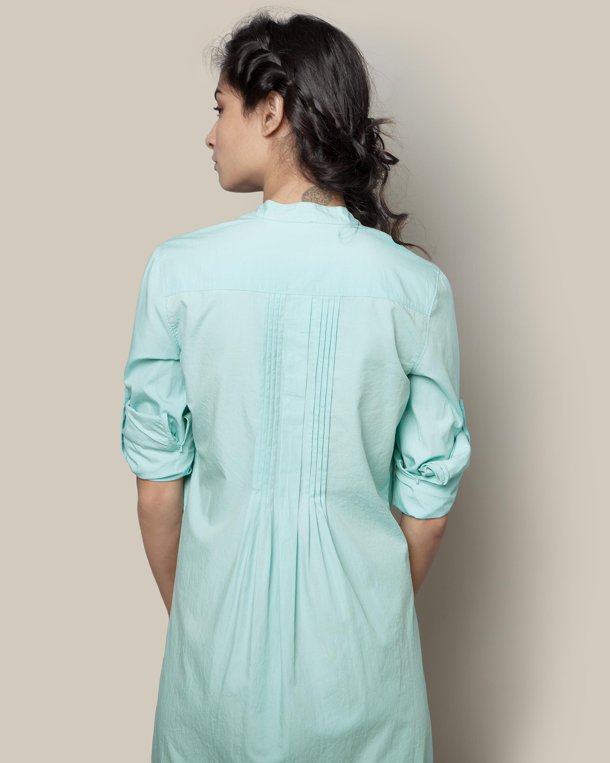 Button-down Tunic - Aqua