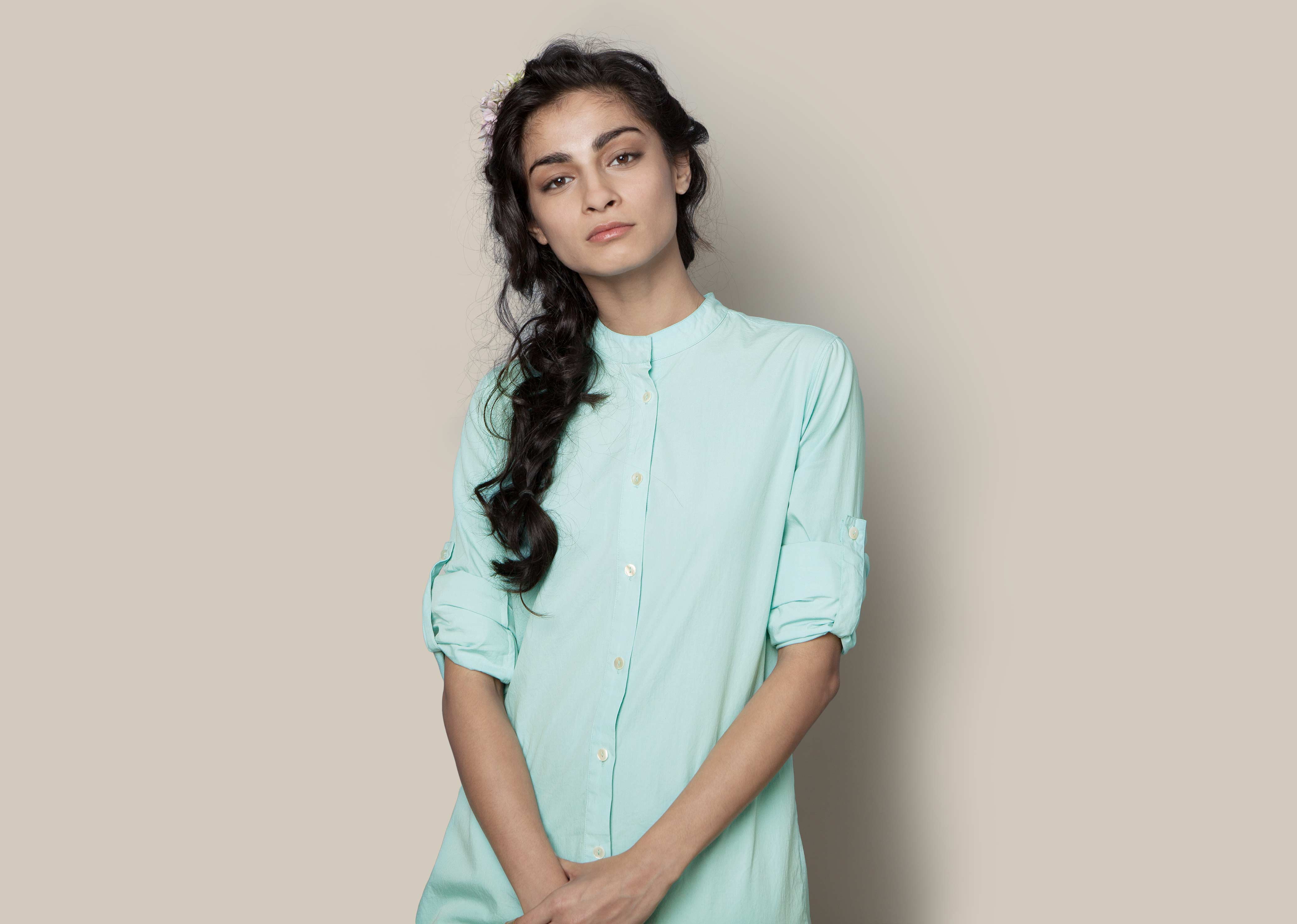 Button-down Tunic - Aqua