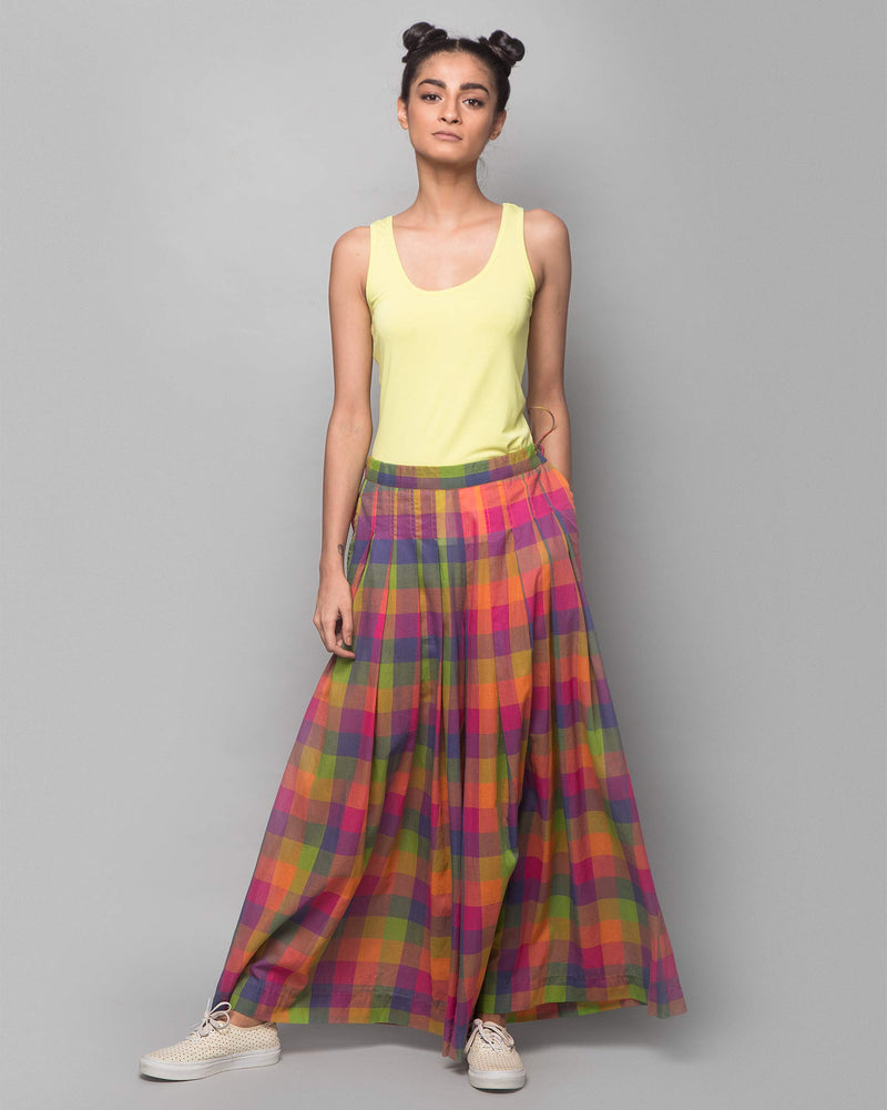 Pleated Trousers - Multi Check