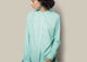 Mandarin Collar Top - Aqua