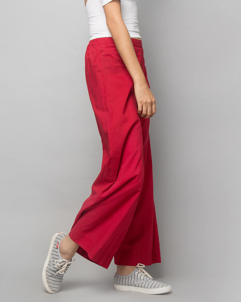 Cotton Trousers - Red