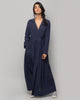 Pleated Wrap Dress - Indigo