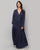 Pleated Wrap Dress - Indigo