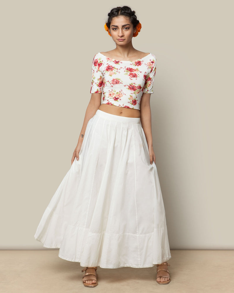 Panelled Skirt - Ivory