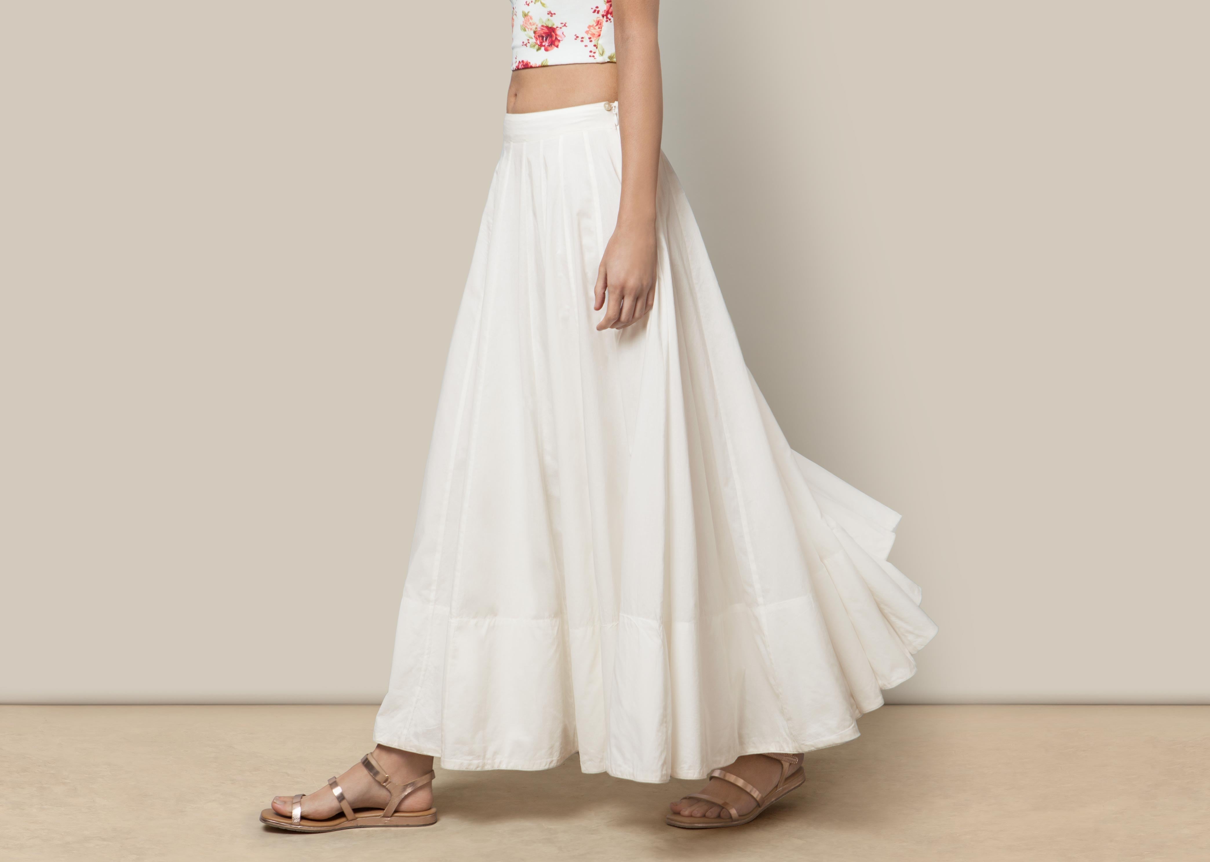 Panelled Skirt - Ivory