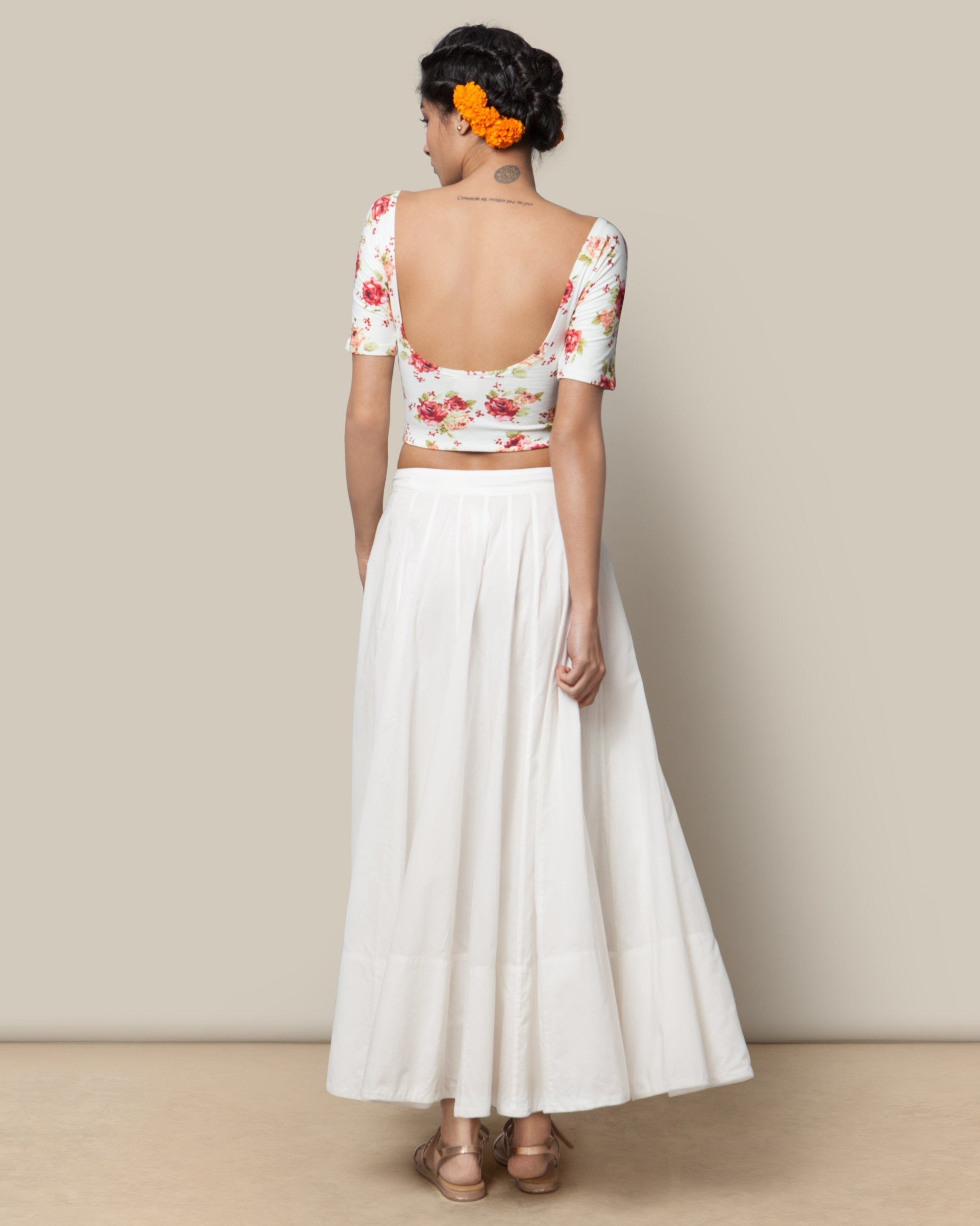 Panelled Skirt - Ivory