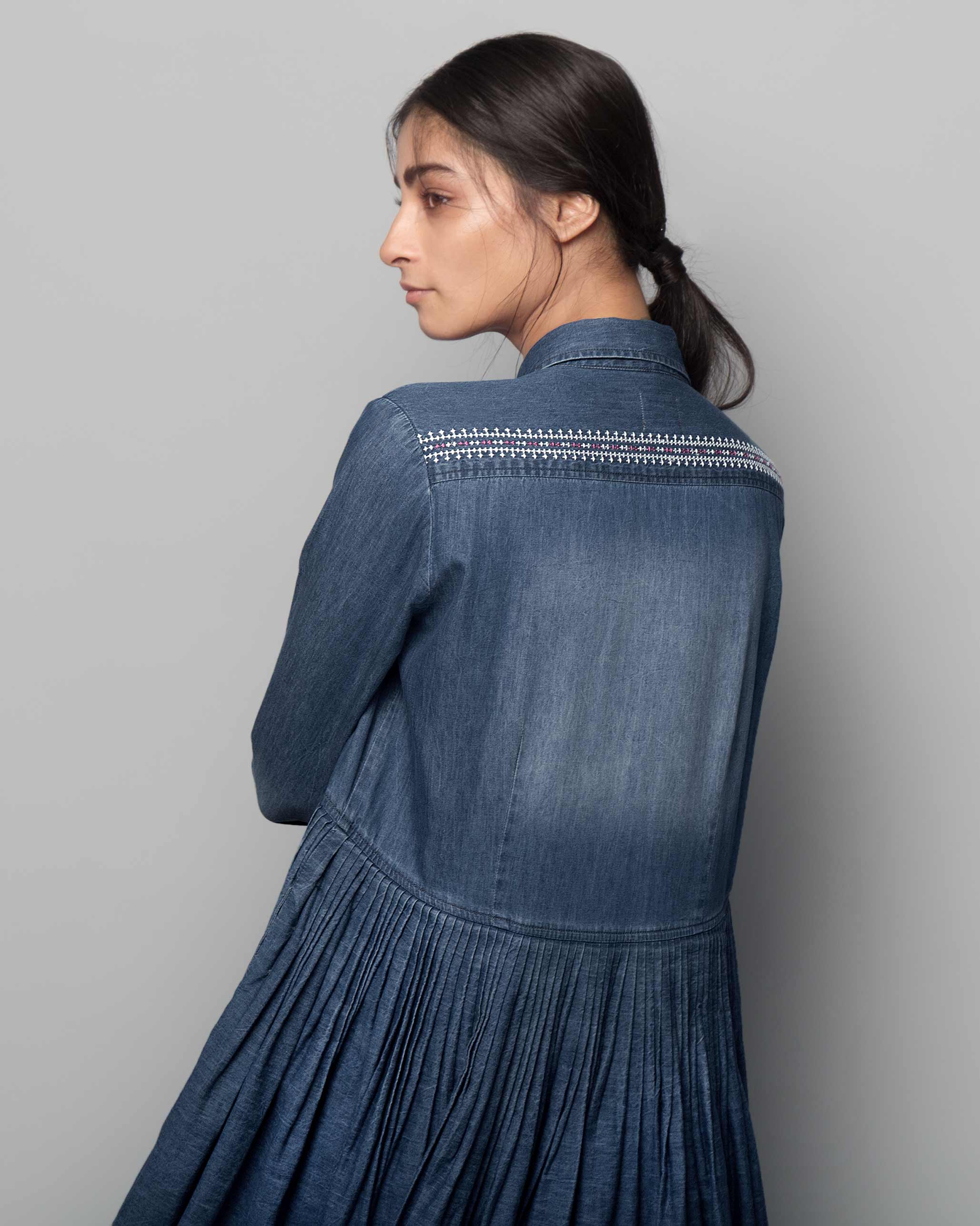 Demi Pleated Shirt Dress