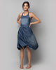 Abba Pleated Halter Dress