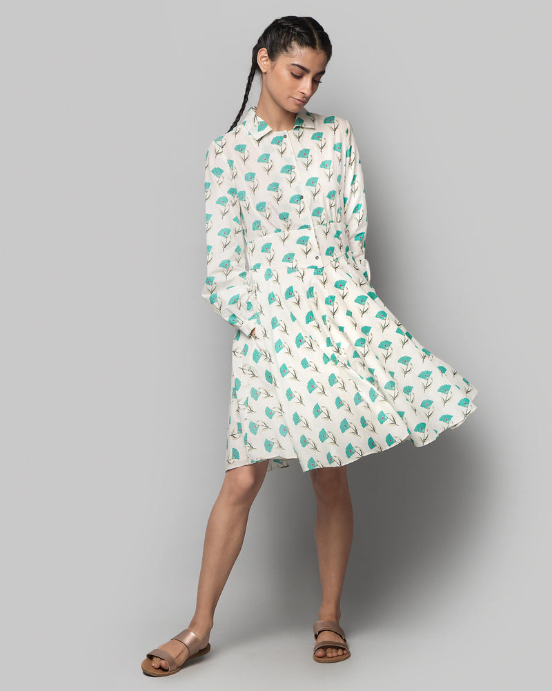Misty Flared Collar Dress