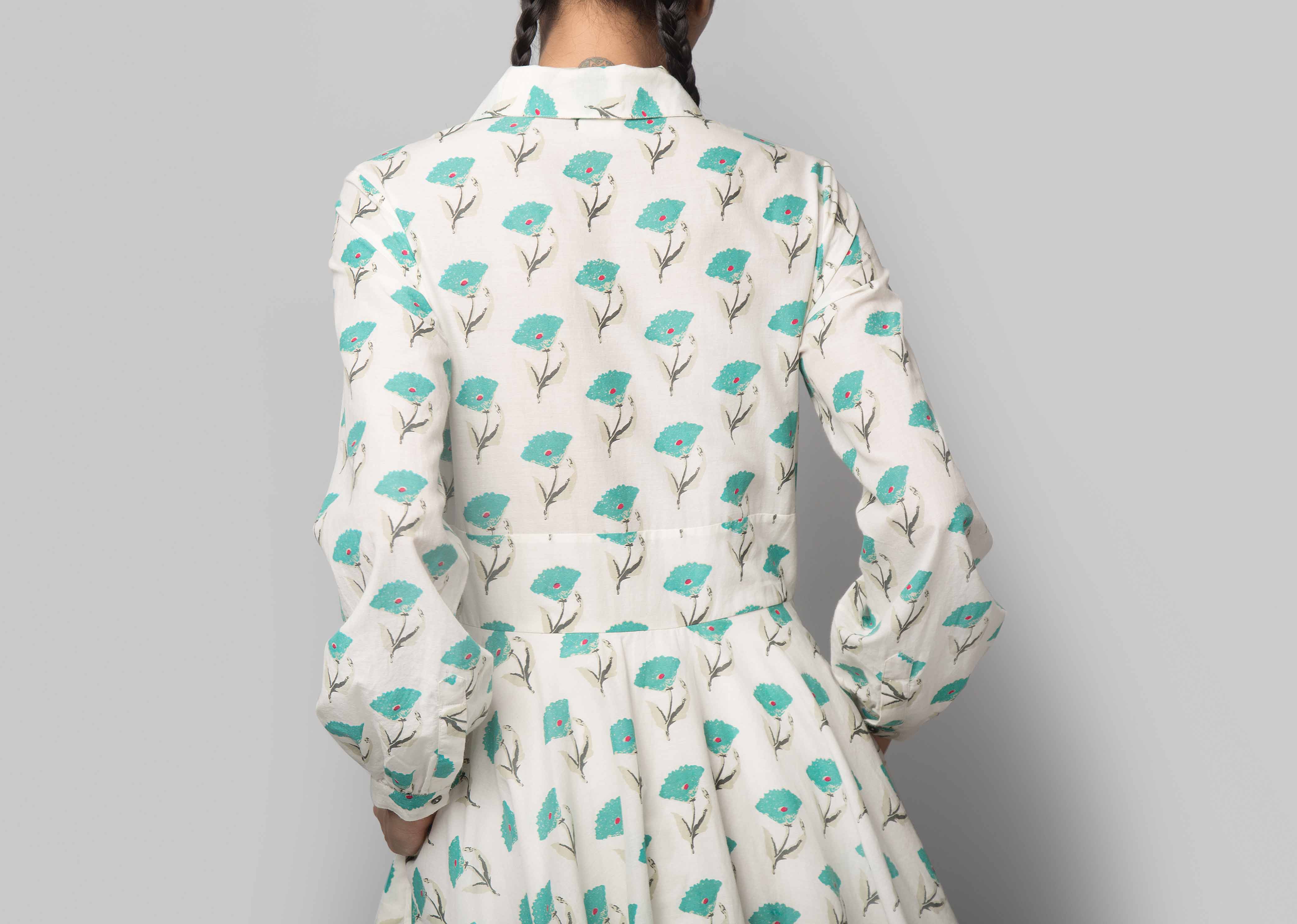 Misty Flared Collar Dress
