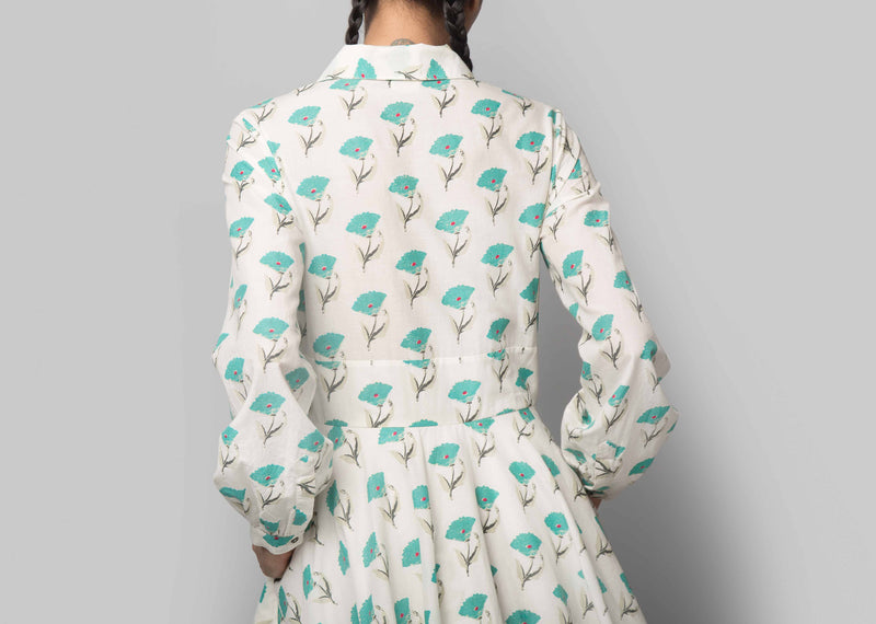 Misty Flared Collar Dress
