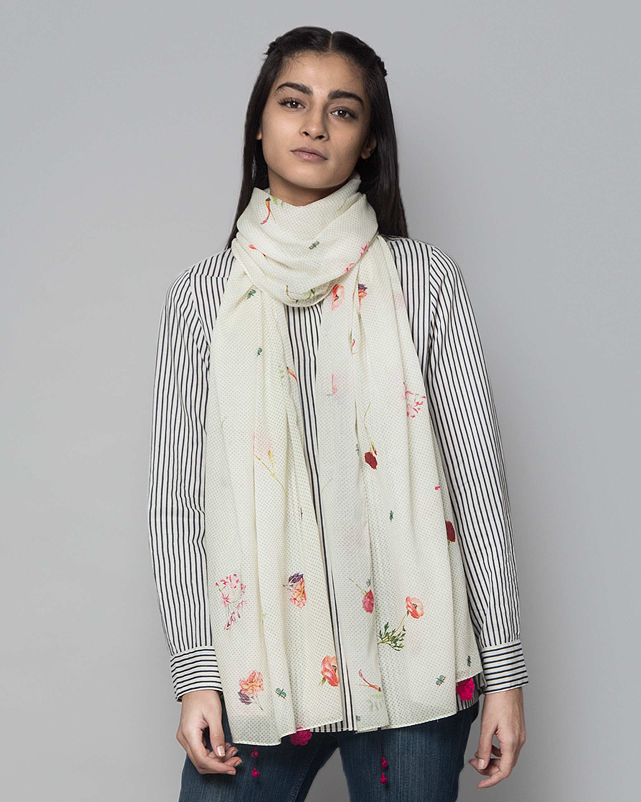 Omo Valley Fleur Dotted Scarf