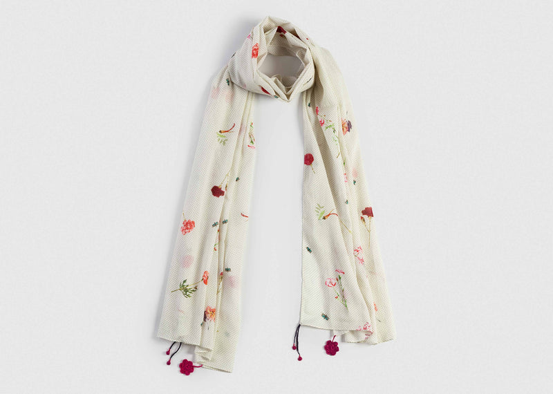Omo Valley Fleur Dotted Scarf
